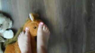 Teddy under my foot