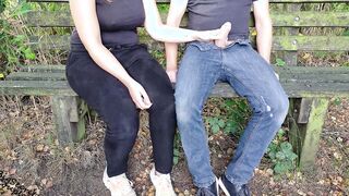 I was walking with my stepsister until we came across this bench...