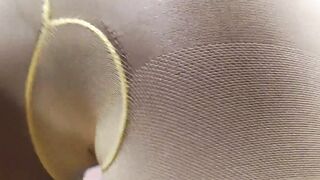 African Barbie Estrellas Nylon Butt Play FACE SITTING point of view!