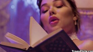Emma's she-cock lustfully slobbers by April
