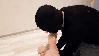 Toes strokes before bed for Dom Nika