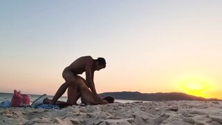 Romantic Sex On The Beach At Sunset