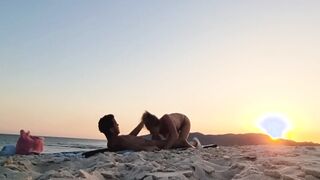 Romantic Sex On The Beach At Sunset