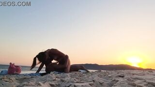 Romantic Sex On The Beach At Sunset