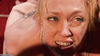 Busty shaved MILF bound and fucked