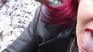 the bitch used inside the forest, rough, extrem and deep