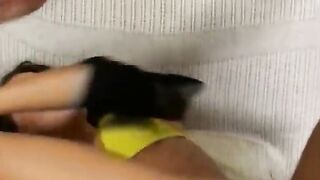 Submissive hispanic vibrators her booty before getting a huge cock anal fucking