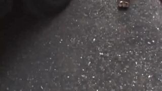 Japanese cougar Mastubate with toy at vehicle