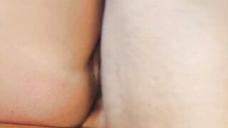 Close up Mom insemination with juicy cunt and chubby buttocks. Dripping jizzed.