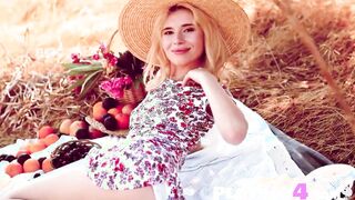 Sweet petite blonde teen passion picnic
