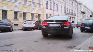 Hijacked Russian babe group fucked