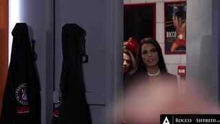 Beauties Shalina Devine And Chloe Lamour Take Turns Shoving Long Penis Inside Their Asses
