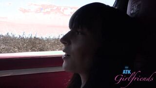 Erotic vehicle rides with Emma Jade having fun with her cunt