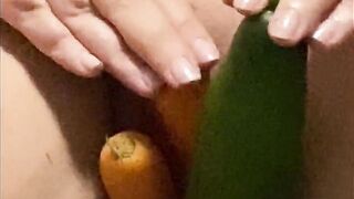 Fat twat filled with vegetables Jenna BBW goddess