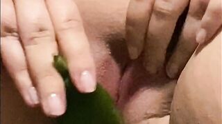 Fat twat filled with vegetables Jenna BBW goddess