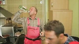 Blond 3some with plumbers