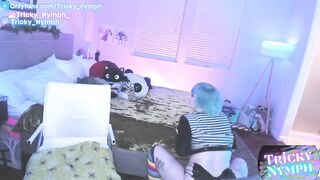 Punk Tricky Nymph teases you on webcam