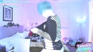 Punk Tricky Nymph teases you on webcam