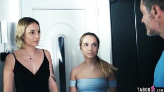Perverted dad fucks his daughters 19 yo friend Mona Blue into