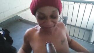 Long lips vacuum my cock & drink cum