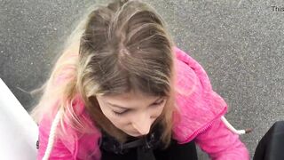 Outdoors Fellatio with Parkplatzluder19 - 100%real