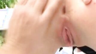 Euro Dark Haired Voluptuous Snatch Rub