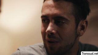 Shemale Natalie Stone lets her stepbrother bang her ass