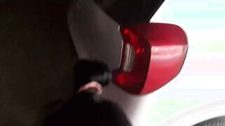 My stepsister give me a fellatio inside the parking lot