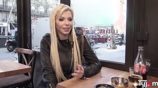Beauty british blonde Barbie Sins fucks rough with a french penis