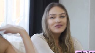 Horny teen spanks and licks roommates ass