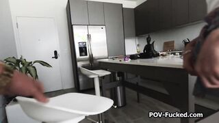 She shakes her ass then spreads for cocking
