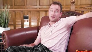 Blonde Kay Lovely Taking Stepbrother's Huge Cock