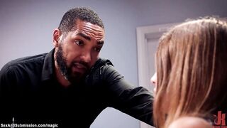 Blackmailed stepdaughter dp interracial