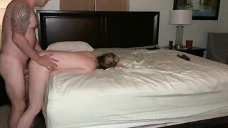 Slutty blonde mom gets humongous cumshot