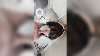 PAWG Throats point of view Until He Ejaculates Deep Down Her Throat