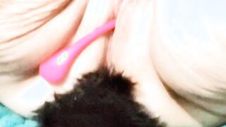 Lilfrillysocks is double penetrated with Lush3 by Lovense and Kitty Tail Buttplug