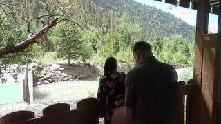Outdoors Doggy Sex on Hotel Balcony