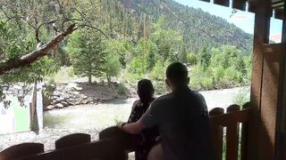 Outdoors Doggy Sex on Hotel Balcony