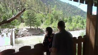 Outdoors Doggy Sex on Hotel Balcony
