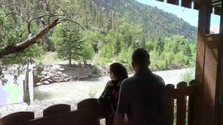 Outdoors Doggy Sex on Hotel Balcony