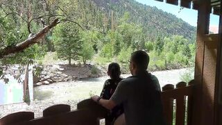 Outdoors Doggy Sex on Hotel Balcony
