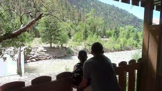 Outdoors Doggy Sex on Hotel Balcony