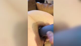 Slave gets anal training with a vibrator