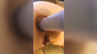Slave gets anal training with a vibrator