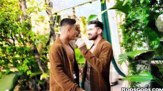 Asian hunk meets tattoed rough guy