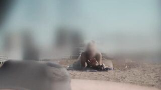 Bulge cock flash on beach - outside flashing