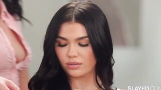 SLAYED Incredible Aidra cant resist bestie Arias hot body