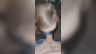 Submissive hoe blindfolded degraded and was fed a nice load