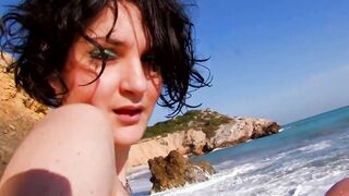 I fucked this bitch's butt by the sea!