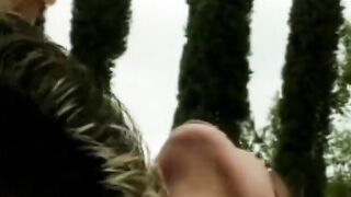 Turned On fucker dig sucking off dick before getting banged! into the poolside